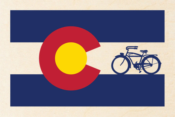 COLORADO FLAG ~ AUTOCYCLE ~ 12x18