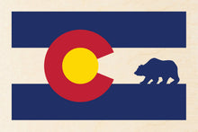 Load image into Gallery viewer, COLORADO FLAG ~ BEAR ~ 12x18
