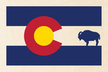 Load image into Gallery viewer, COLORADO FLAG ~ BUFFALO ~ 12x18