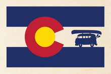 Load image into Gallery viewer, COLORADO FLAG ~ CANOE BUS ~ 12x18