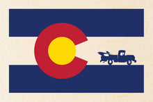 Load image into Gallery viewer, COLORADO FLAG ~ KAYAK PICKUP ~ 12x18