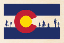 Load image into Gallery viewer, COLORADO FLAG ~ PINES ~ 12x18