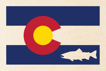 Load image into Gallery viewer, COLORADO FLAG ~ TROUT ~ 12x18