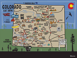 CREEDE ~ HWY 149 ~ COLORADO DESTINATIONS MAP ~ 3:4