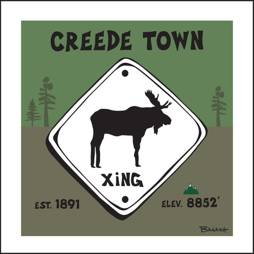 CREEDE TOWN ~ MOOSE XING ~ EST. ~ ELEV. ~ 1:1