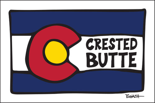 CRESTED BUTTE ~ COLORADO FLAG ~ LOOSE ~ 2:3