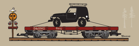 FLAT TRANSPORT ~ JEEP ~ D&SNG RR ~ 1:3