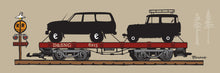 Load image into Gallery viewer, FLAT TRANSPORT ~ LAND CRUISERS ~ D&amp;SNG RR ~ 1:3