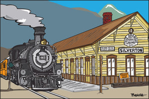 D&SNG RR CO. ~ LOCOMOTIVE 482 ~ SILVERTON DEPOT ~ 2:3