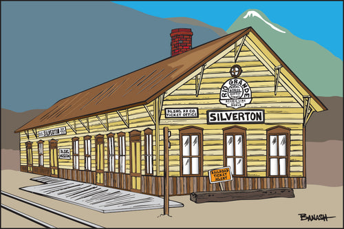 D&SNG RR CO. ~ SILVERTON ~ TICKET OFFICE ~ DEPOT ~ 2:3
