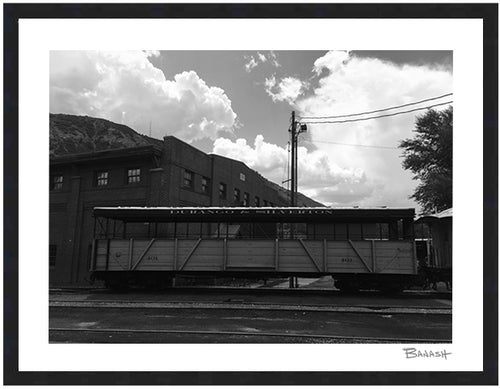 PASSENGER CAR ~ D&SNG RR ~ TRAIN YARD ~ 3:4