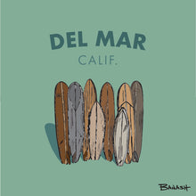 Load image into Gallery viewer, DEL MAR ~ CALIF. ~ VINTAGE SURFBOARD QUIVER