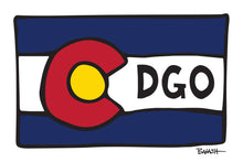 Load image into Gallery viewer, DGO ~ DURANGO ~ COLORADO ~ LOOSE FLAG ~ 2:3