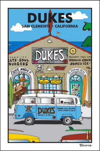 DUKE'S GRILL ~ SAN CLEMENTE ~ CALIFORNIA ~ 12x18