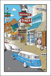 DURANGO DINER ~ HISTORIC DOWNTOWN ~ 12x18