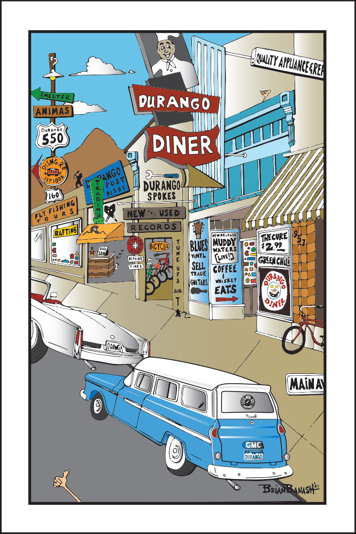 DURANGO DINER ~ HISTORIC DOWNTOWN ~ 12x18