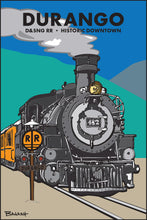 Load image into Gallery viewer, DURANGO ~ D&amp;SNG R.R. ~ LOCOMOTIVE 482 ~ HISTORIC DOWNTOWN ~ 2:3