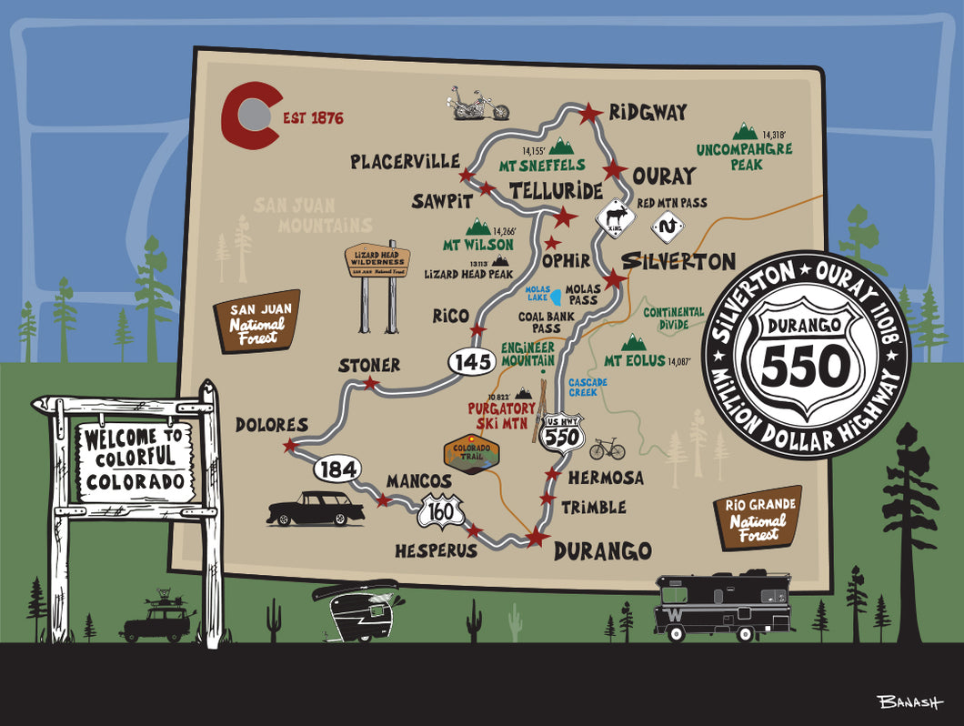 DURANGO ~ MILLION DOLLAR HIGHWAY 550 ~ SCENIC LOOP ~ 3:4