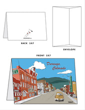 Load image into Gallery viewer, DURANGO ~ COLORADO ~ MAIN AVE ~ HISTORIC DOWNTOWN ~ STRATER HOTEL ~ BLANK CARD ~ 5x7