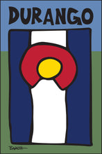 Load image into Gallery viewer, DURANGO ~ COLORADO FLAG ~ SKY SNOW ~ 2:3