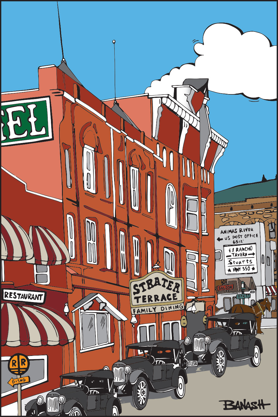 DURANGO ~ STRATER HOTEL ~ MAIN AVE ~ HISTORIC DOWNTOWN ~ 12x18
