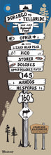 Load image into Gallery viewer, DURANGO TO TELLURIDE ~ HWY 550 ~ SIGN POST ~ MOUNTAIN SLOPE