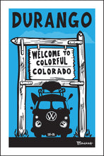 Load image into Gallery viewer, DURANGO ~ COLORADO ~ WELCOME SIGN ~ OLD TOWN CANOE BUS GRILL ~ SKY ~ 2:3
