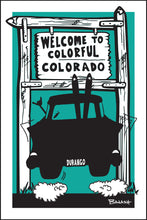 Load image into Gallery viewer, DURANGO ~ COLORADO ~ WELCOME SIGN ~ SKI CHEVY WAGON TAIL ~ AIR ~ 2:3