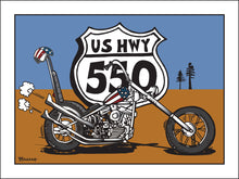 Load image into Gallery viewer, EASY RIDER CHOPPER ~ US HWY 550 ~ 16x20