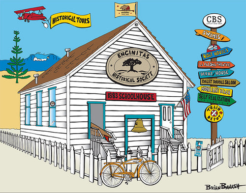 ENCINITAS ~ HISTORICAL SOCIETY ~ E.H.S. ~ SCHOOL HOUSE ~ 3:4