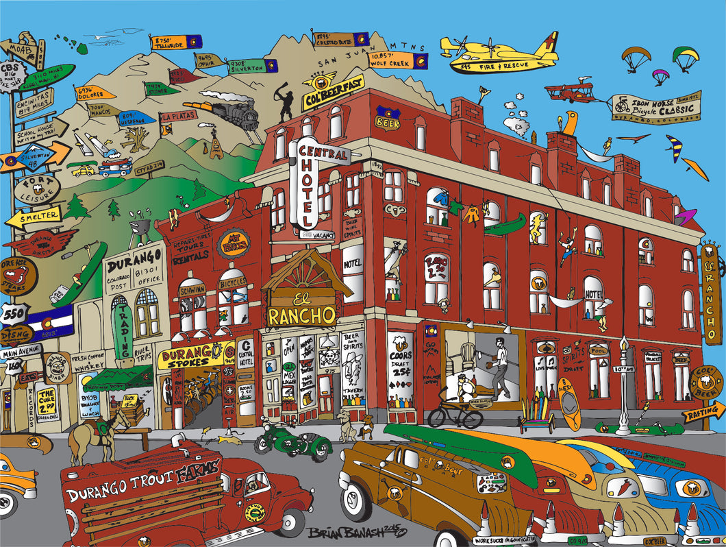 EL RANCHO ~ CENTRAL HOTEL ~ DURANGO ~ HISTORIC DOWNTOWN ~ MAIN AVE ~ HWY 550 ~ 3:4