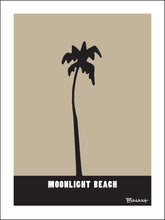 Load image into Gallery viewer, MOONLIGHT BEACH ~ ENCINITAS ~ PALM ~ BLACK N TAN ~ 3:4