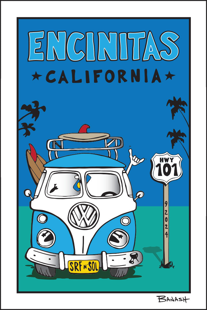 ENCINITAS ~ CALIFORNIA ~ SURF BUS GRILL ~ HWY 101 ~ SEAFOAM ~ 2:3
