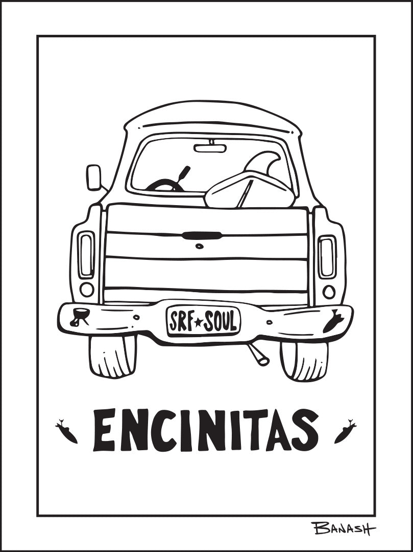 ENCINITAS ~ SURF PICKUP TAIL ~ CATCH A LINE ~ 3:4