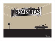 Load image into Gallery viewer, ENCINITAS ~ TOWN SIGN ~ SURF 1961 THUNDERBIRD ~ 3:4