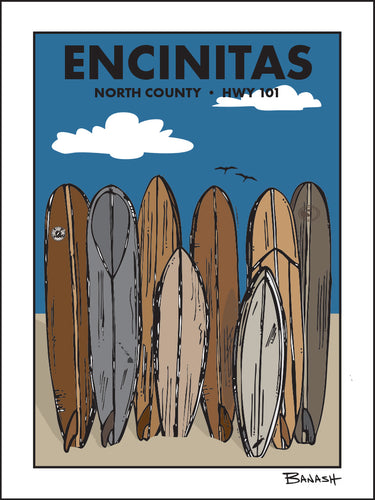 ENCINITAS ~ TOWN ~ SURF QUIVER ~ 3:4