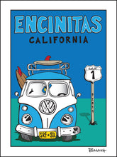 Load image into Gallery viewer, ENCINITAS ~ VW SURF BUS GRILL ~ HWY 1 ~ 3:4