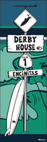 ENCINITAS ~ DERBY HOUSE ~ SURF XING ~ LONGBOARD ~ OCEAN LINES ~ 8x24