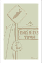 Load image into Gallery viewer, ENCINITAS TOWN ~ LONGBOARD ~ SURF XING ~ SIGN POST ~ DRIFTWOOD ~ 12x18