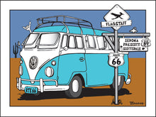 Load image into Gallery viewer, FLAGSTAFF ~ ROUTE 66 ~ CALIF. STYLE BUS ~ 3:4