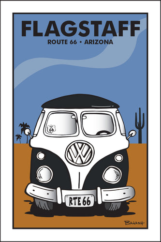 FLAGSTAFF ~ ROUTE 66 ~ ARIZONA ~ SIMPLE DESERT BUS GRILL ~ 12x18