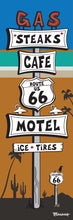 Load image into Gallery viewer, GAS STEAKS MOTEL ~ SIGN POST ~ CALIF. ~ 1:3