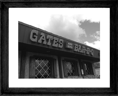 GATES AND SONS BAR-B-Q ~ GRAYSCALE ~ 3:4