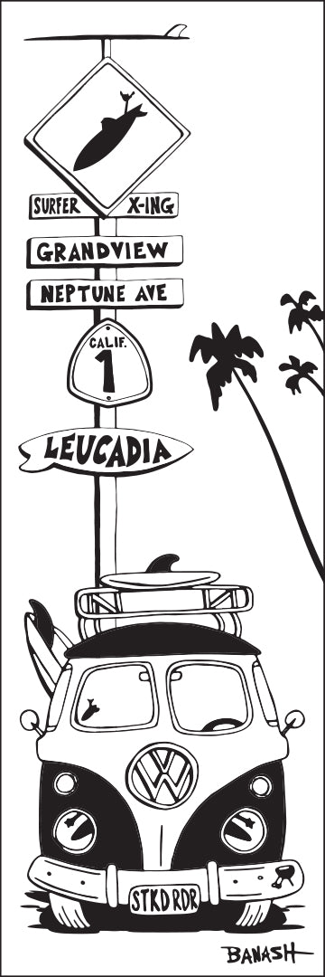 GRANDVIEW ~ NEPTUNE AVE ~ LEUCADIA ~ SURF BUS GRILL ~ SURF XING ~ 8x24