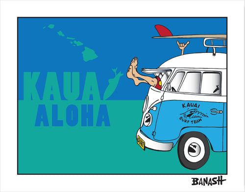 KAUA'I ~ ALOHA ~ GREM 10 ~ SURF BUS ~ SEAFOAM ~ 3:4