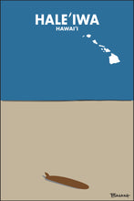 Load image into Gallery viewer, HALE'IWA ~ O'AHU ~ HAWAI'I ~ LONGBOARD ~ SAND ~ INDIGO SKY ~ 2:3