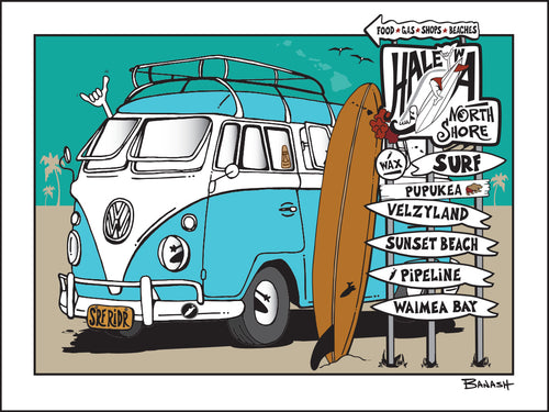 HALE'IWA ~ O'AHU ~ HAWAI'I ~ SURF BREAKS ~ NORTH SHORE ~ SURF BUS ~ LONGBOARD ~ 3:4