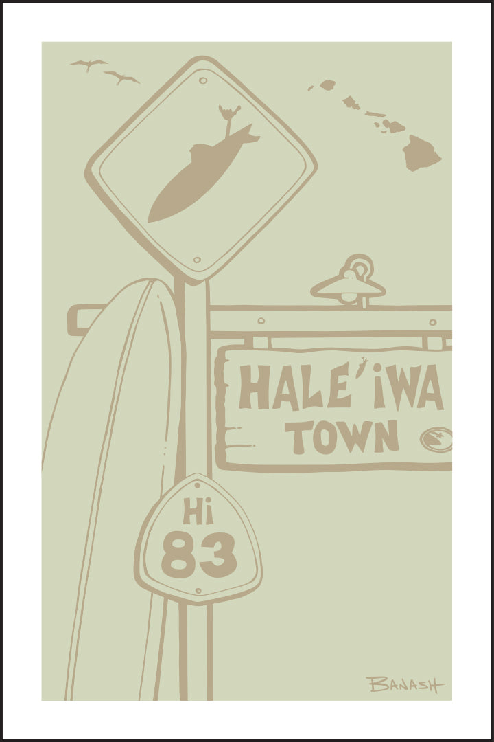 HALE'IWA TOWN ~ SURF XING ~ LONGBOARD ~ HWY 83 ~ DRIFTWOOD ~ 2:3