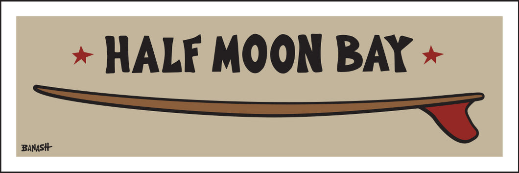 HALF MOON BAY ~ RED FIN ~ SURFBOARD ~ 1:3