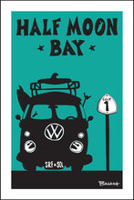Load image into Gallery viewer, HALF MOON BAY ~ SURF BUS GRILL ~ HWY 1 ~ SEAFOAM ~ 2:3